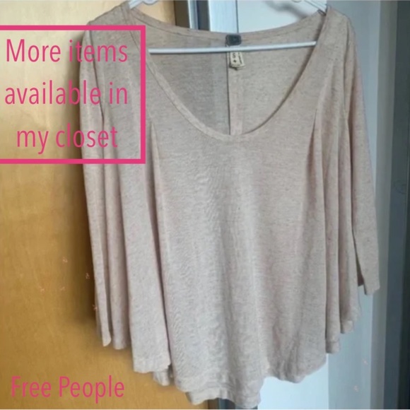 FREE PEOPLE Alpaca Chunky Knit Sweater Oversized Bishop Sleeve Medium - Large - Picture 14 of 16